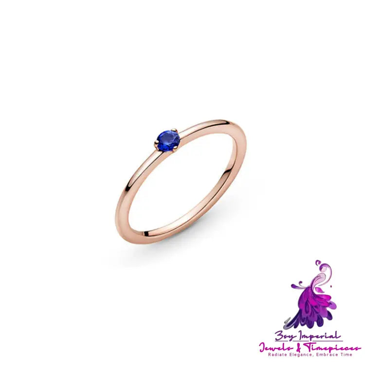 Rose Gold Solitaire Epoxy Ring