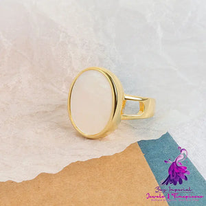 European And American Wind Minimalist Shell Ring