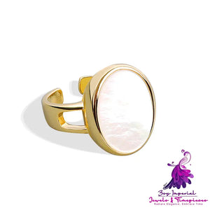 European And American Wind Minimalist Shell Ring