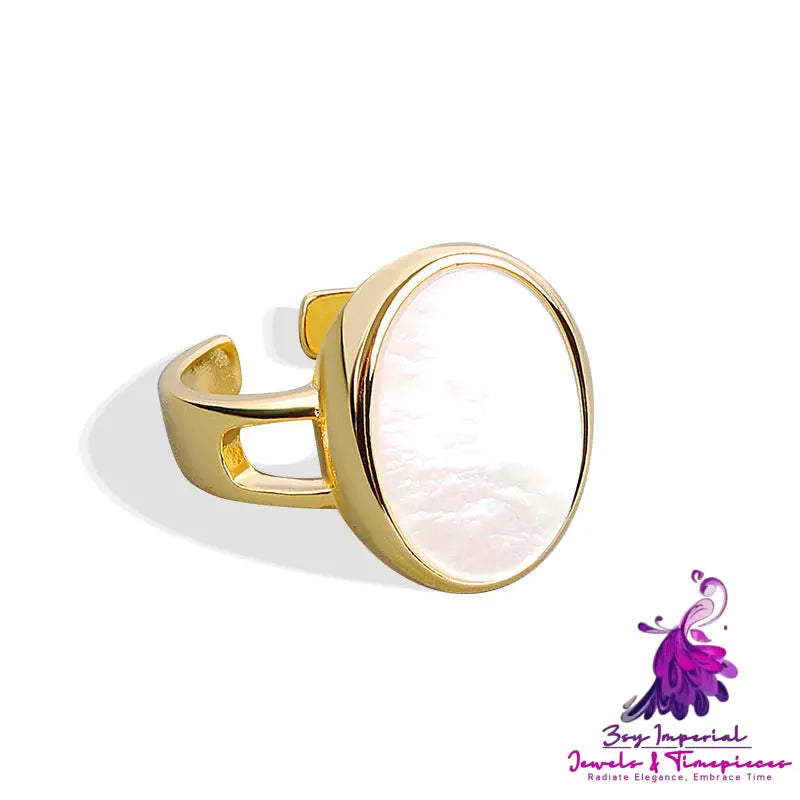 European And American Wind Minimalist Shell Ring