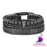 Retro Zircon Skeleton Woven Bracelet