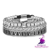 Retro Zircon Skeleton Woven Bracelet