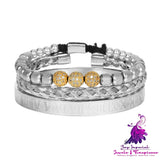 Retro Zircon Skeleton Woven Bracelet