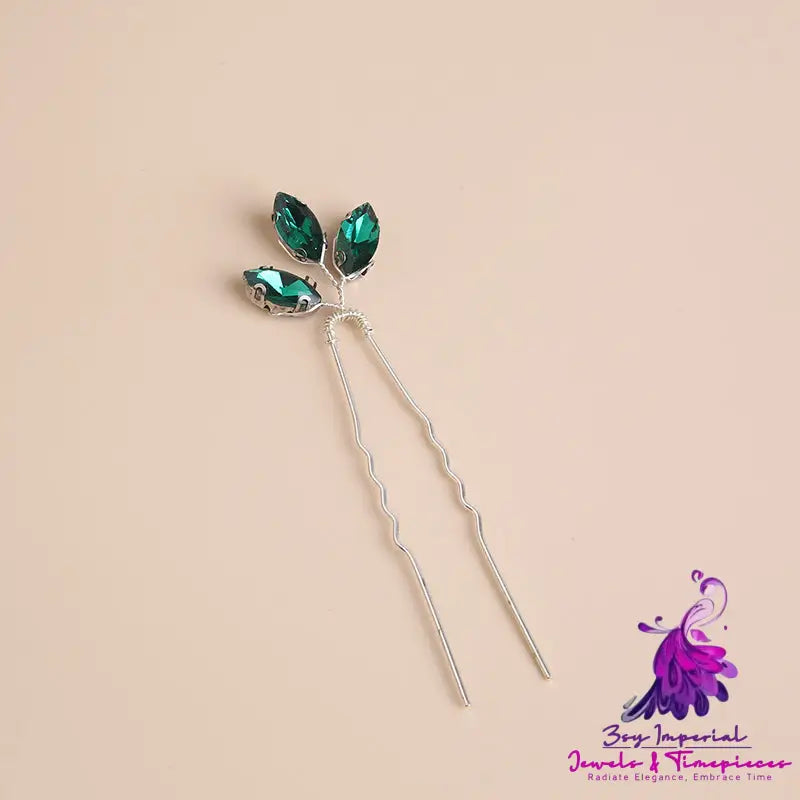 Green Crystal Hair Accessories