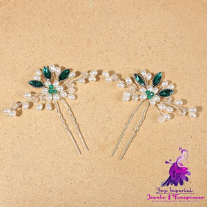 Green Crystal Hair Accessories