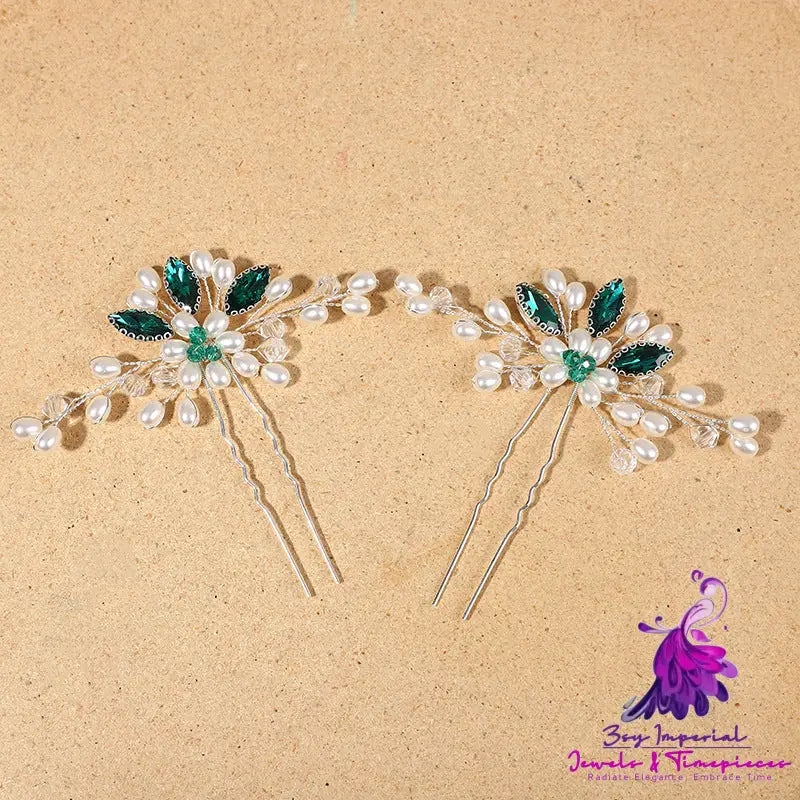 Green Crystal Hair Accessories