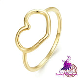 Hollow Plain Heart Ring Female European And American Style