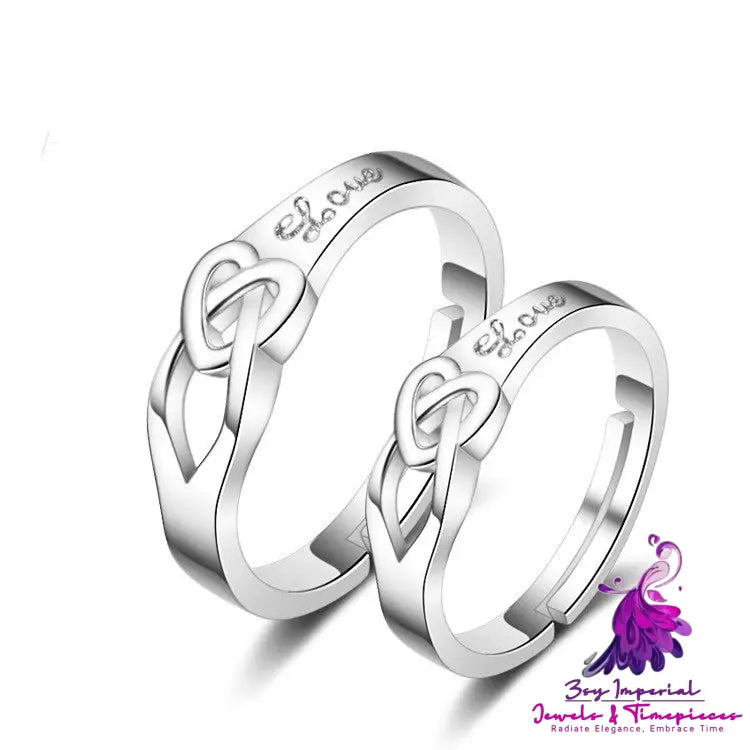 European And American Hand Jewelry Open Couple Ring Female