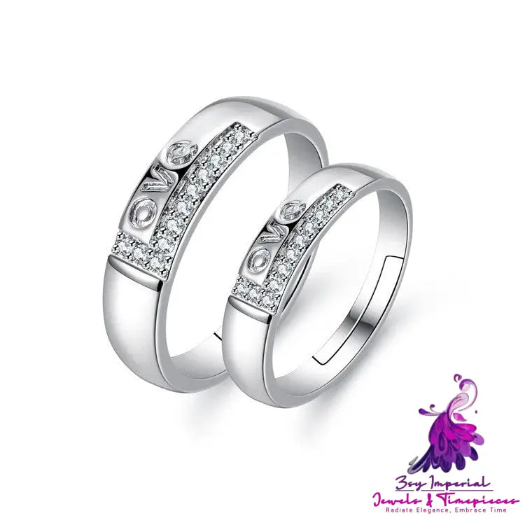 European And American Hand Jewelry Open Couple Ring Female