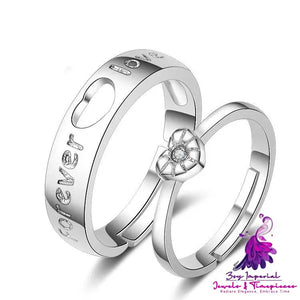 European And American Hand Jewelry Open Couple Ring Female