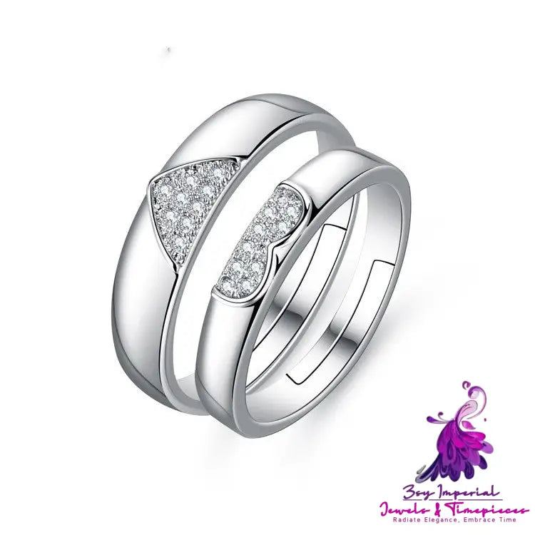 European And American Hand Jewelry Open Couple Ring Female