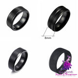 European And American Men’s Titanium Steel Ring 8mm