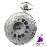 Retro European Style Pocket Watch with Roman Cloud Pattern