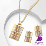 Exaggerated Square Two-piece Jewelry