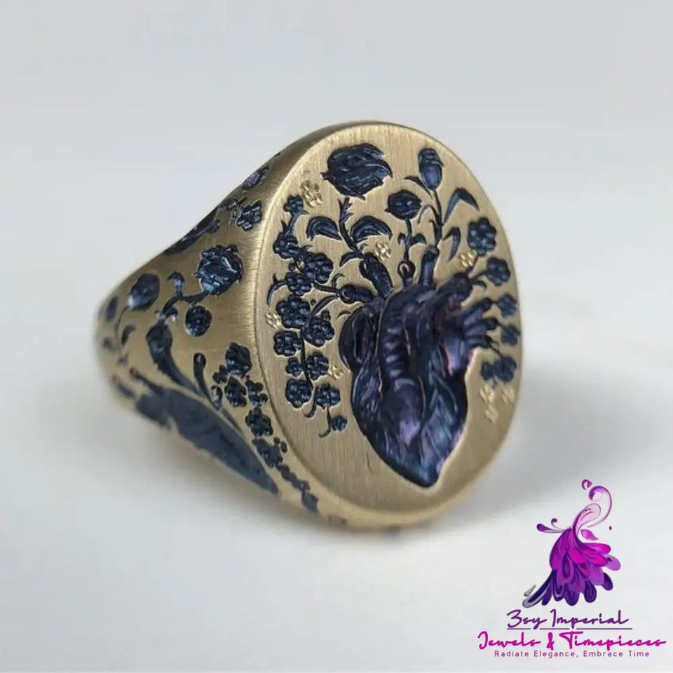 Retro Exaggerated Flower Ring