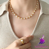 Geometry Freshwater Pearl Necklace Bracelet