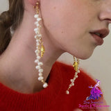 Long Natural Pearl Earrings