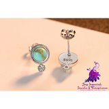 Exquisite Turquoise Stud Earrings