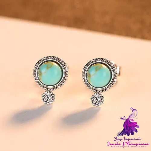 Exquisite Turquoise Stud Earrings