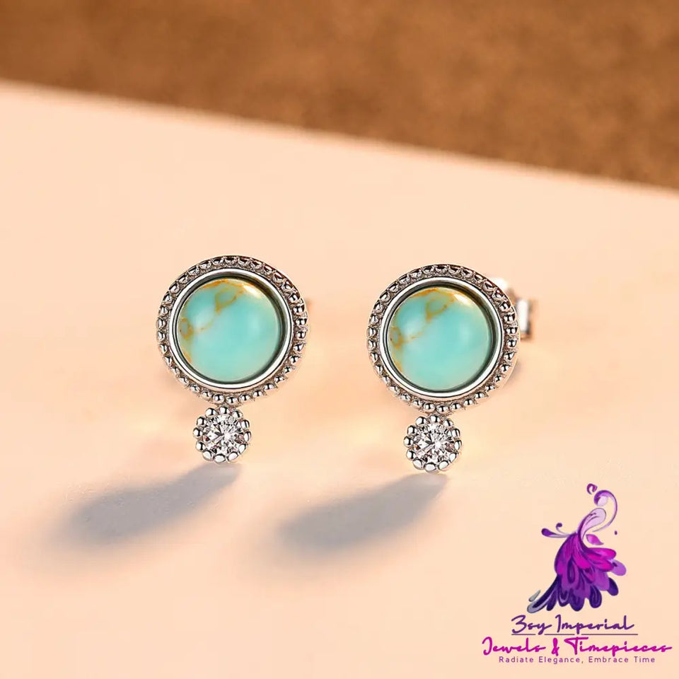 Exquisite Turquoise Stud Earrings