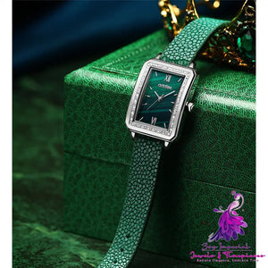 Small Green Exquisite Women’s Watch Set with Gift Box