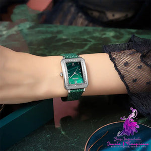 Small Green Exquisite Women’s Watch Set with Gift Box