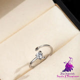 Small Design Sterling Silver Ox Ring