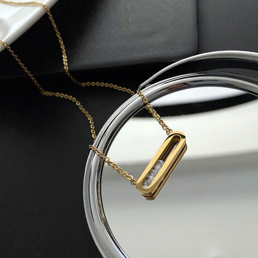 Elegant Zircon Clavicle Chain Pendant