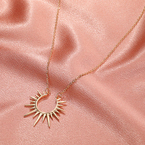 Retro Sunflower Clavicle Chain Necklace