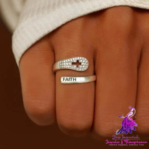 Faith Cross Zircon Ring