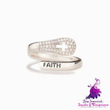 Faith Cross Zircon Ring