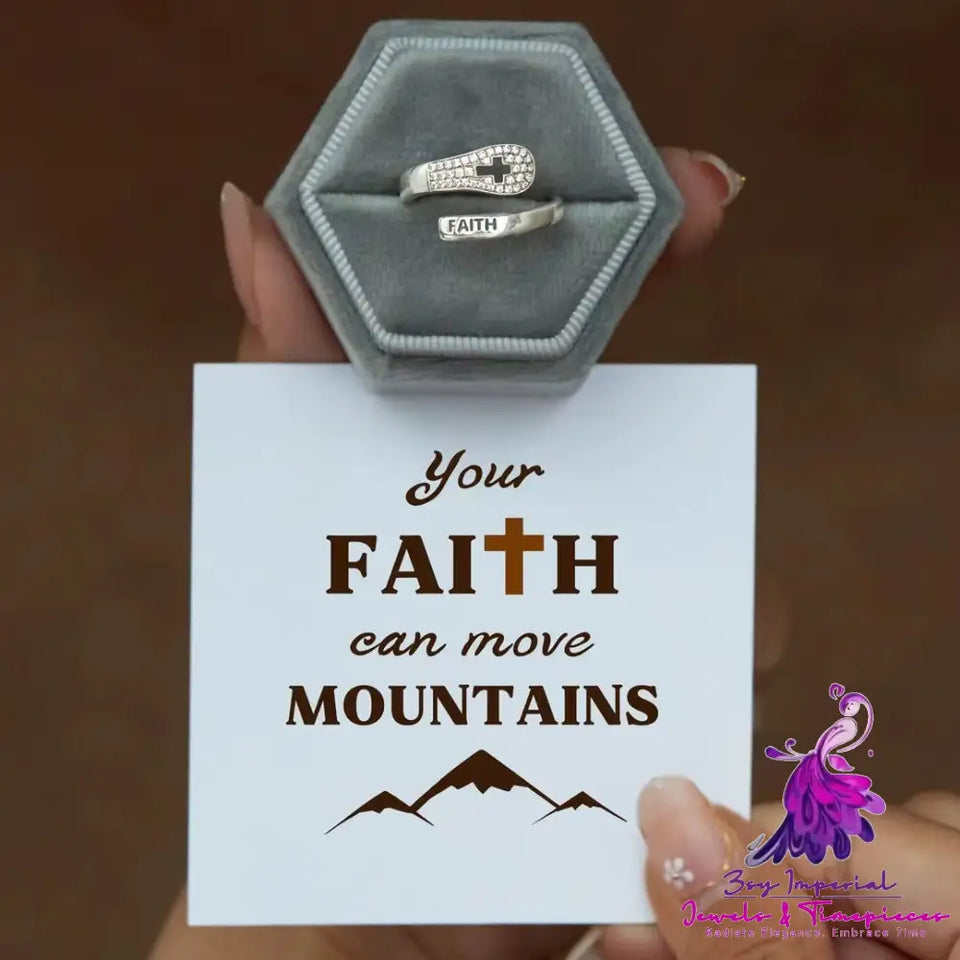 Faith Cross Zircon Ring