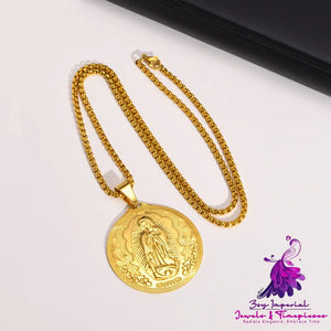 Gold Virgin Mary Necklace