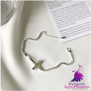 Sterling Silver Cross Bracelet