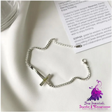 Sterling Silver Cross Bracelet