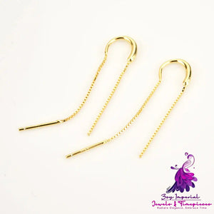 Fashion Box Chain Tassel Earrings