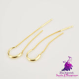 Fashion Box Chain Tassel Earrings