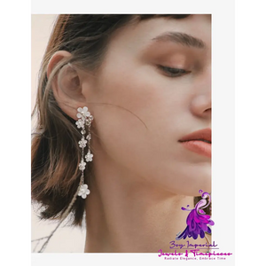 Fashion Flower Tassel Earrings