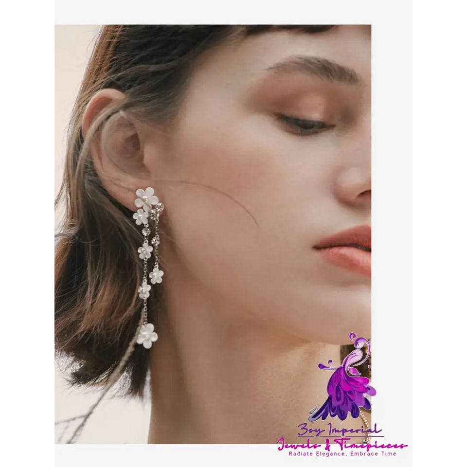 Fashion Flower Tassel Earrings