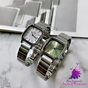 Fine Steel Small Square Fashion Watch