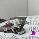 Dark Wind Titanium Steel Flame Ring