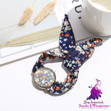 Floral Wrap Ribbon Women’s Fashion Watch