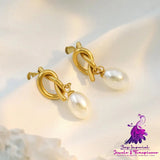 Women’s Fashion French Vintage Knotted Pearl Earrings