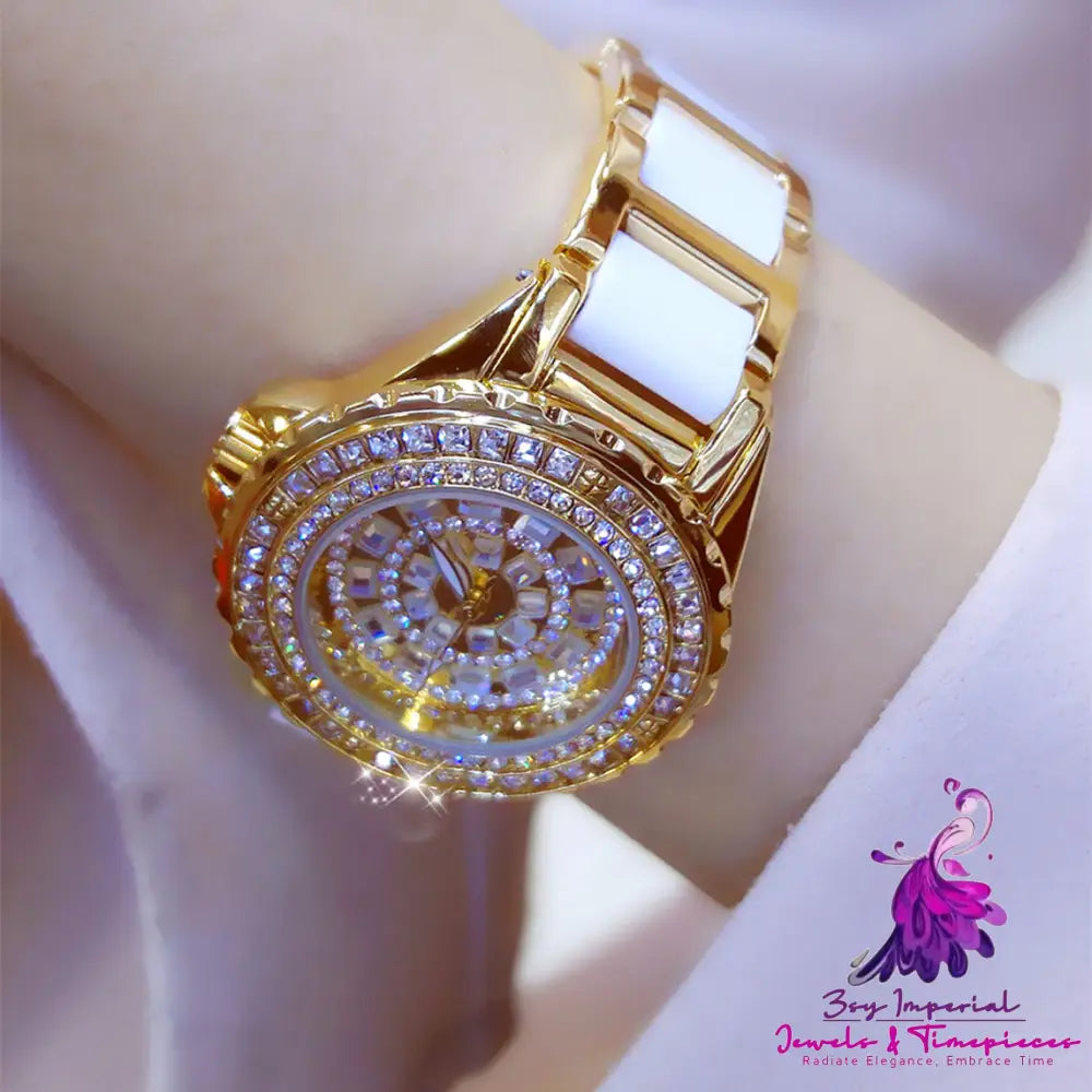 Fashion Simple Full Diamond Women’s Watch