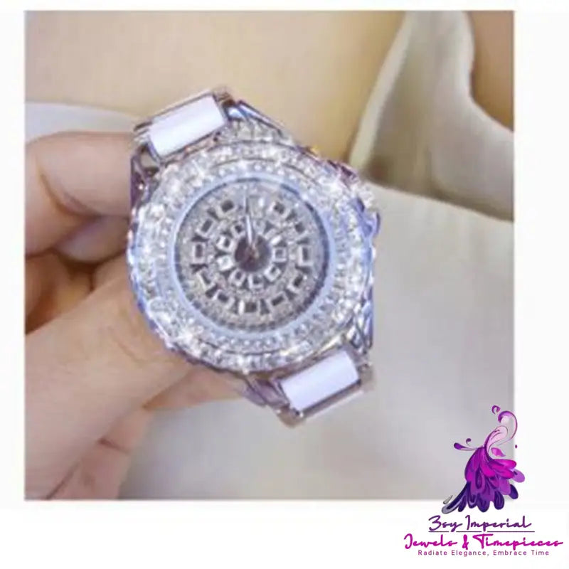 Fashion Simple Full Diamond Women’s Watch