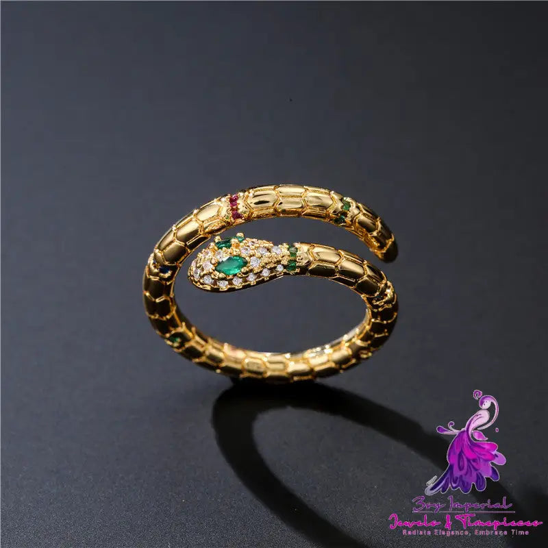 Exquisite Gold Color Snake Ring