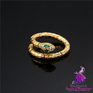 Exquisite Gold Color Snake Ring