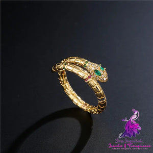 Exquisite Gold Color Snake Ring