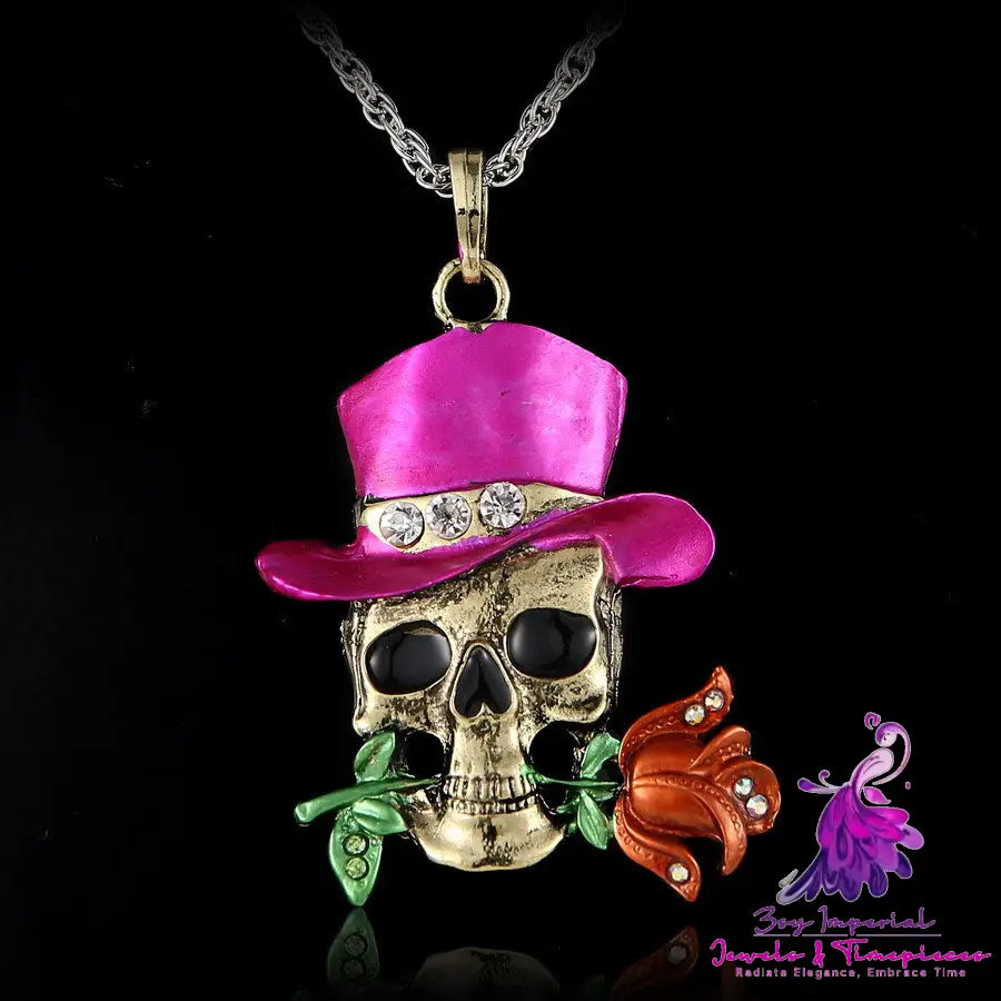 Retro Skull Charm Fashion Necklace