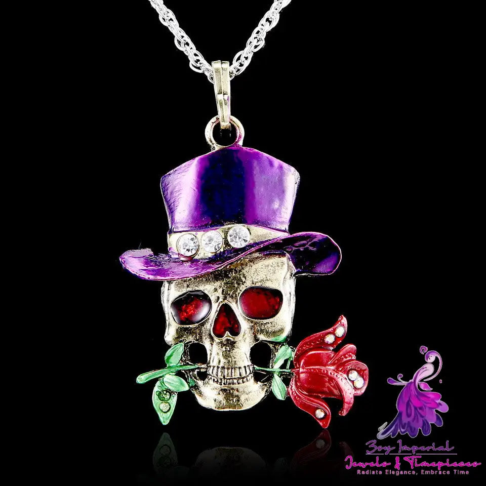 Retro Skull Charm Fashion Necklace